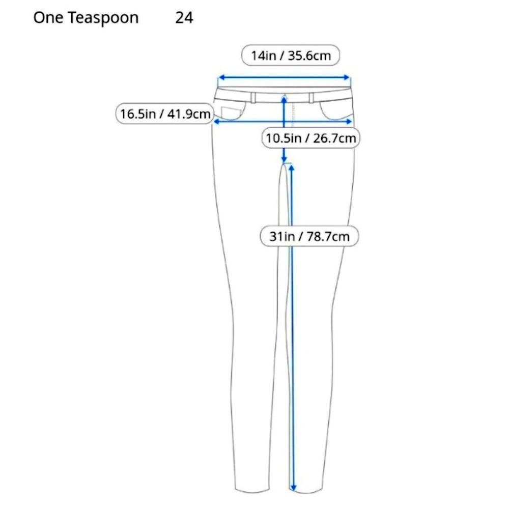 ❌SOLD❌- ONE TEASPOON Runaways Ultra Light Wash Skinny Leg Jeans - Size 24. - Picture 13 of 14